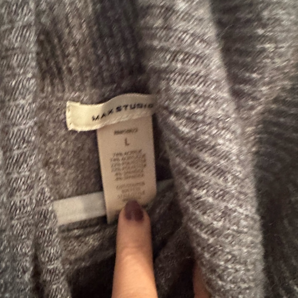 Plaid Coat + Sweater Dress Outfit Bundle M/L Workwear Layered Fall Winter Look - Picture 4 of 5